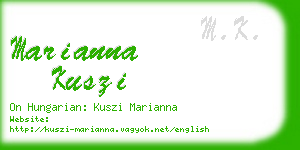 marianna kuszi business card